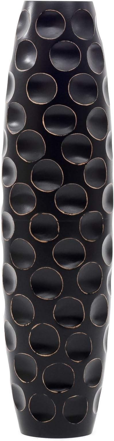 Leewadee Large Floor Vase 26 inches Mango Wood for Pampas Grass, Dried Flowers