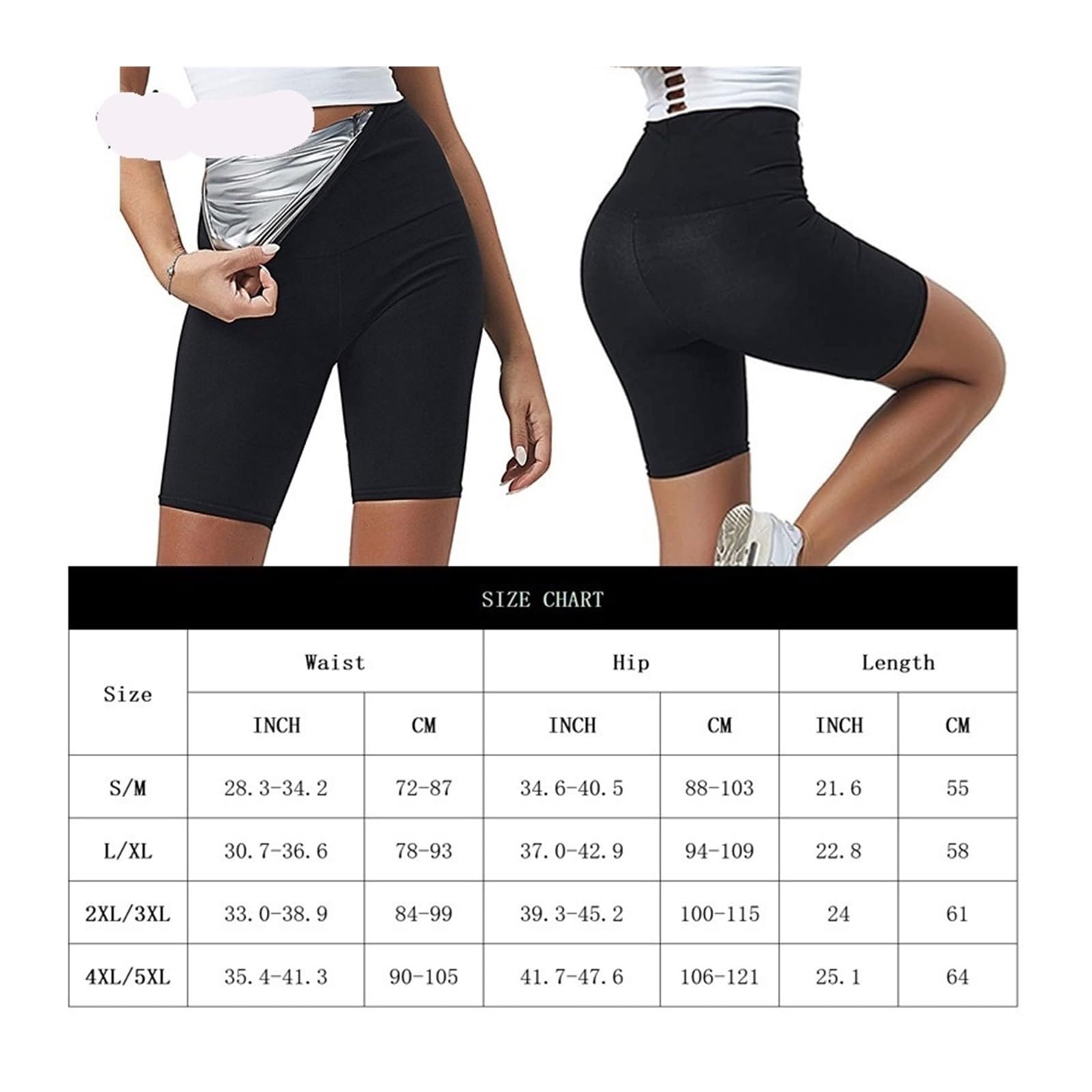 Shapewear Damen Sauna Abnehmen Hosen Lange Taille Trainer Schweiß Heißer Thermo