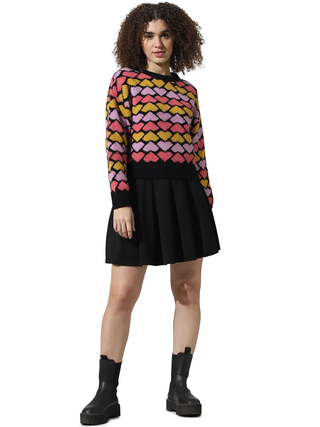 only Women's Acrylic Blend Casual Pullover Sweater-picture-19