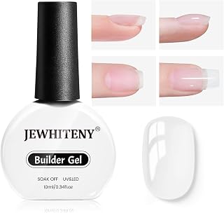 JEWHITENY 10ML Builder Gel Nails Clear Nail Extension Gel Nail Strengthener Long Lasting High Effects Nail Art Design Manicure Need U V Lamp Curing
