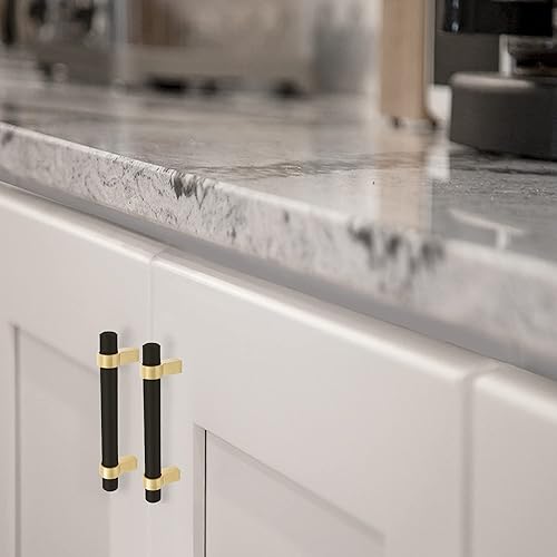 Vista 49 de Design House 189647 - Tiradores sólidos para gabinete, paquete de 10, tiradores de cajón de centro a centro, manijas de cocina modernas, acero Acero