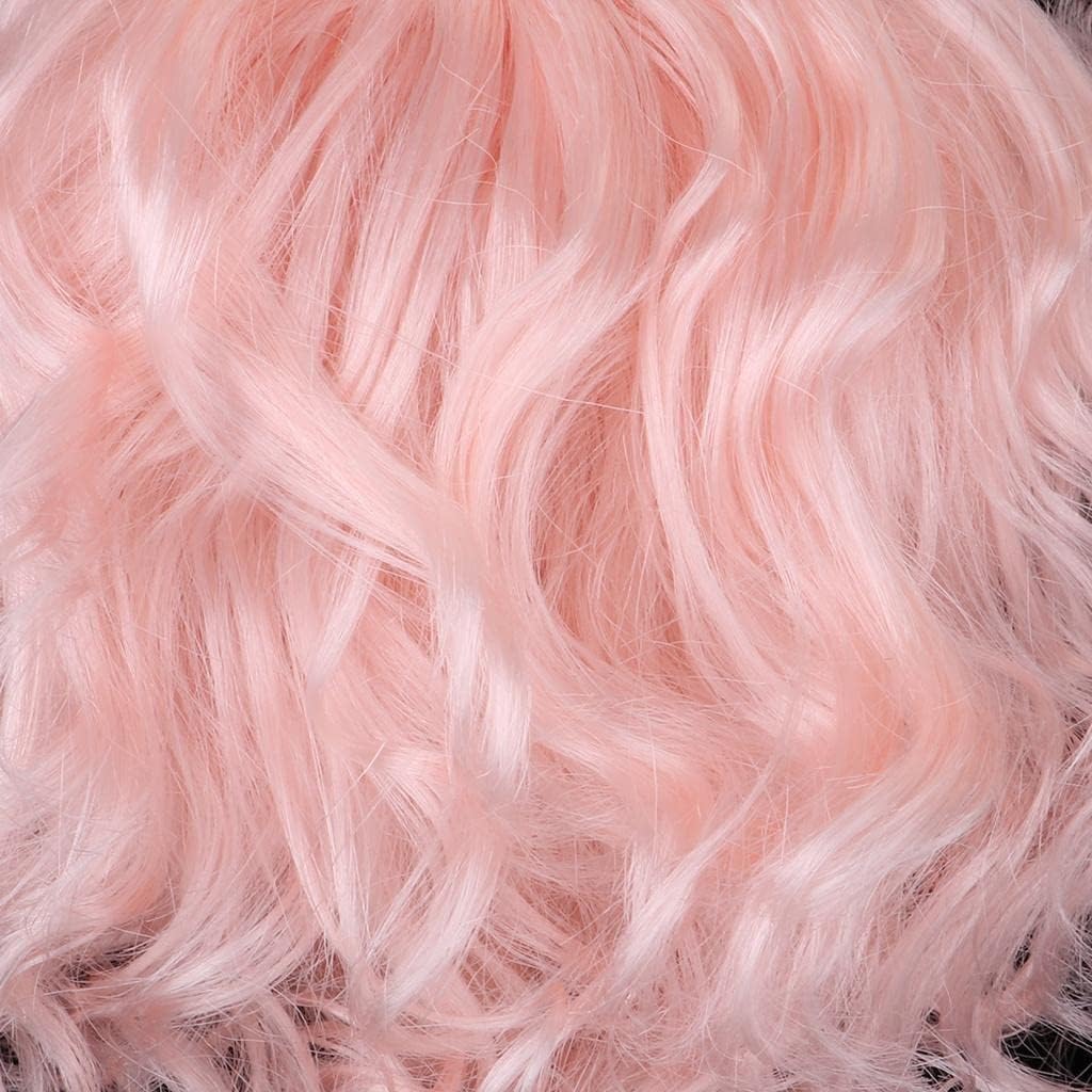 1/4 Doll Hair Wig DIY Accessory Curly Medium-Length Neat Bangs Hairstyles Imitation Mohair