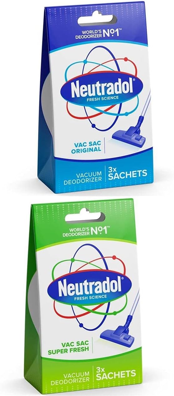A1Sonic Quality for lessNeutradol Vac Sac Deodorizer 3 Vacuum Deodorizer Sachets Original/Super Fresh