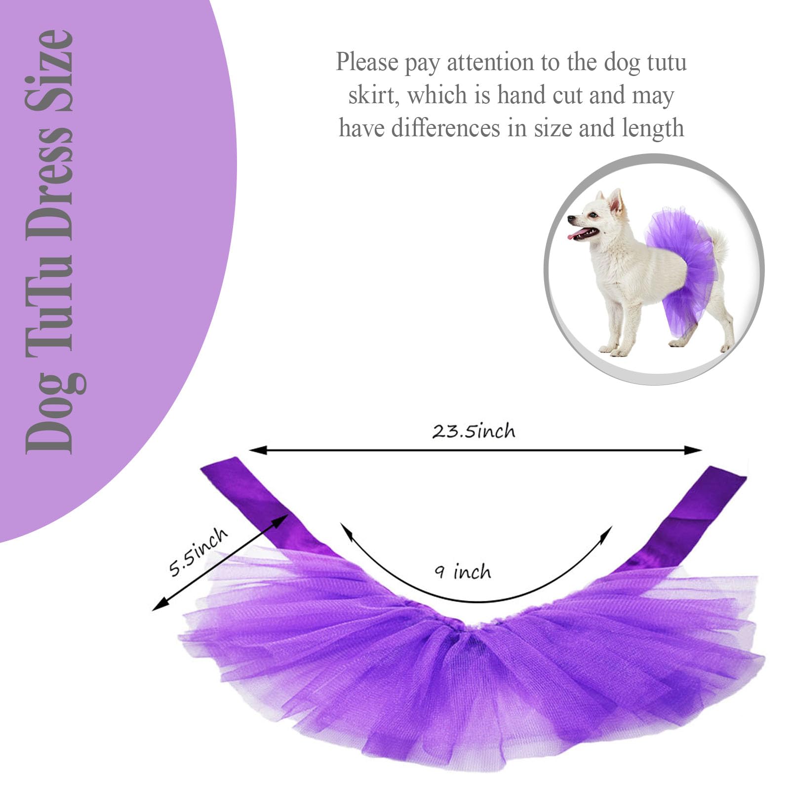Vestido Tutu Para Cães WoYous - Conjunto 2 Peças - Saias De Gaze - Festas E Aniversários