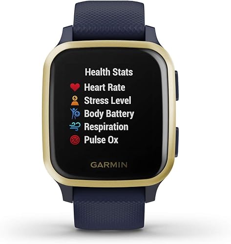 Miniatura 28 de Garmin Venu Reloj inteligente con GPS con monitoreo avanzado de salud y características de fitness Negro -,Oro rosa con banda bronceada,Pizarra