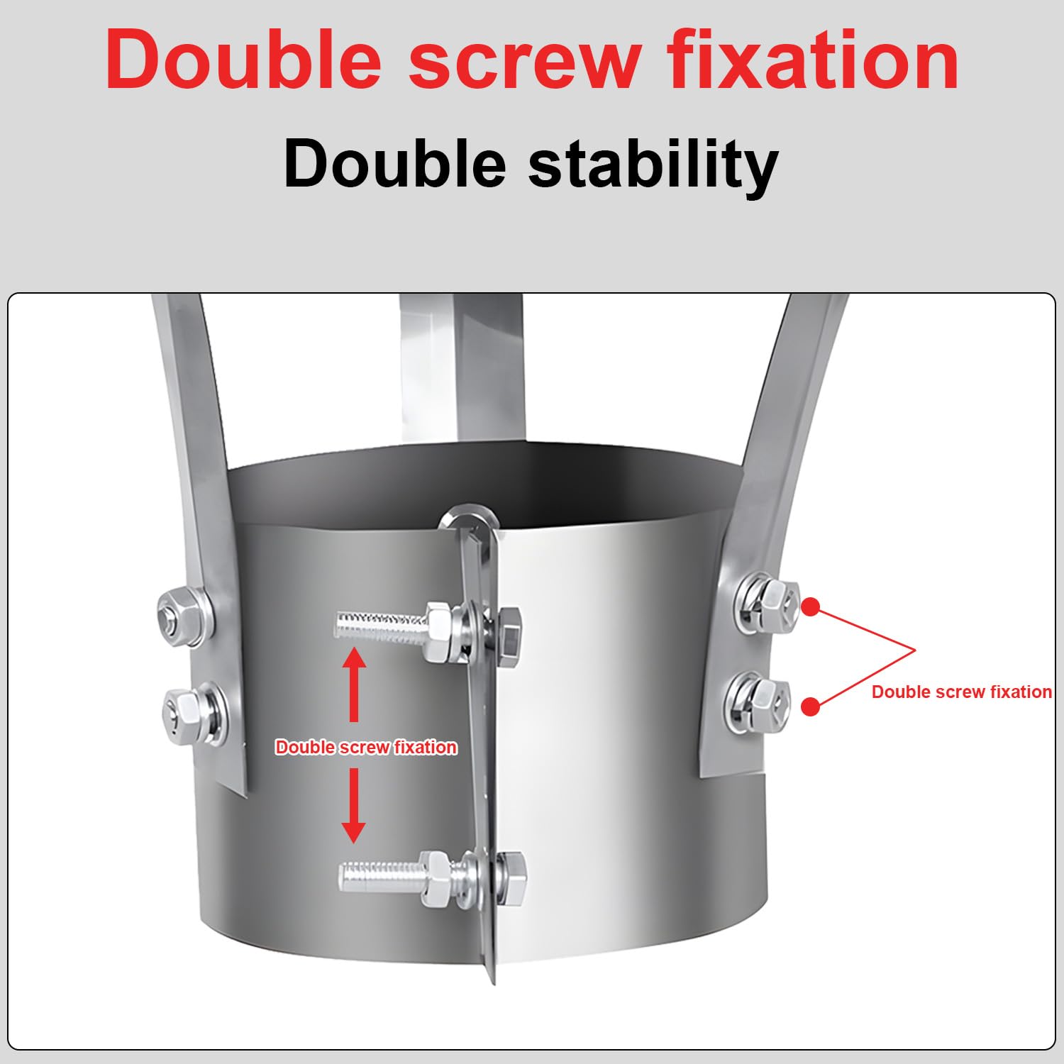 Sombreros para Chimeneas, Acero Inoxidable 201, a Prueba de Viento y Lluvia, Cubierta de Chimenea de 200 mm de Diámetro, Adecuada para Tuberías de 80 mm de Diámetro (Plata)