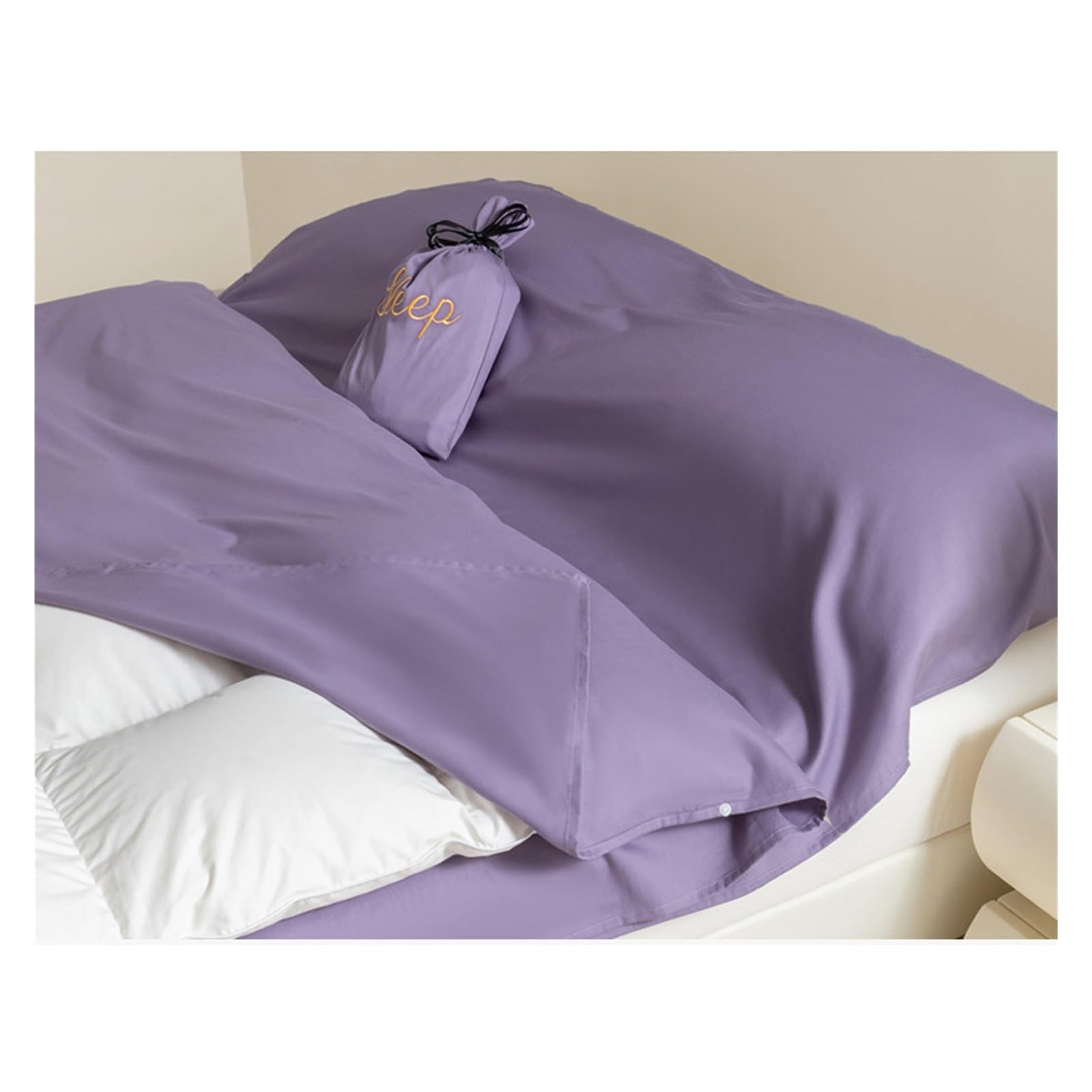 Saco de Dormir Ultraligero Sábana de Viaje Individual Doble Sábana for Acampar mochileros hoteles albergues Viajes cómoda Cremallera Inferior Suave