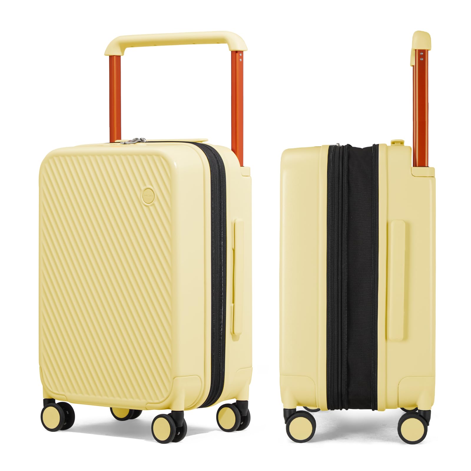 Mixi Luggage Suitcases Lightweight Wide Handle PC Hardshell Luggage with Spinner Wheels & TSA Lock, with Cover