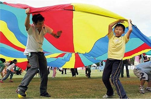 Miniatura 5 de GSi Kids Play Parachute 24 Ft, 30Ft, 35Ft Toy with Handles and Carry Bag for Cooperative Play and for Upper-Body Strength  Multi-Colored
