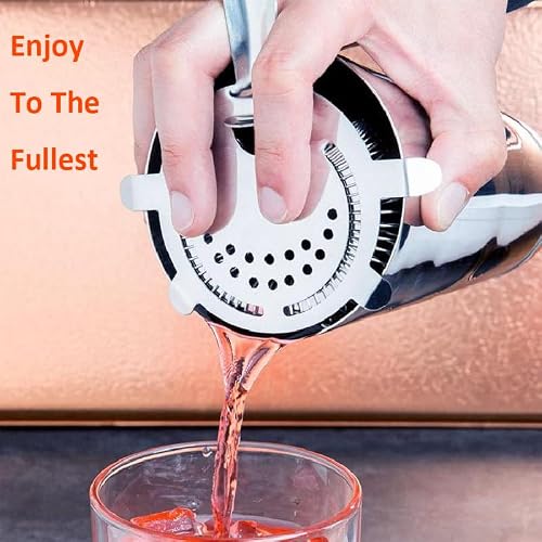 4-Prong Cocktail Strainer for Drinks, Stainless Steel Bar Strainer for Bartending, Drink Sieve Strainer Bar Tools Accessories for Home Bartenders (3 Pack) - Thumbnail 6
