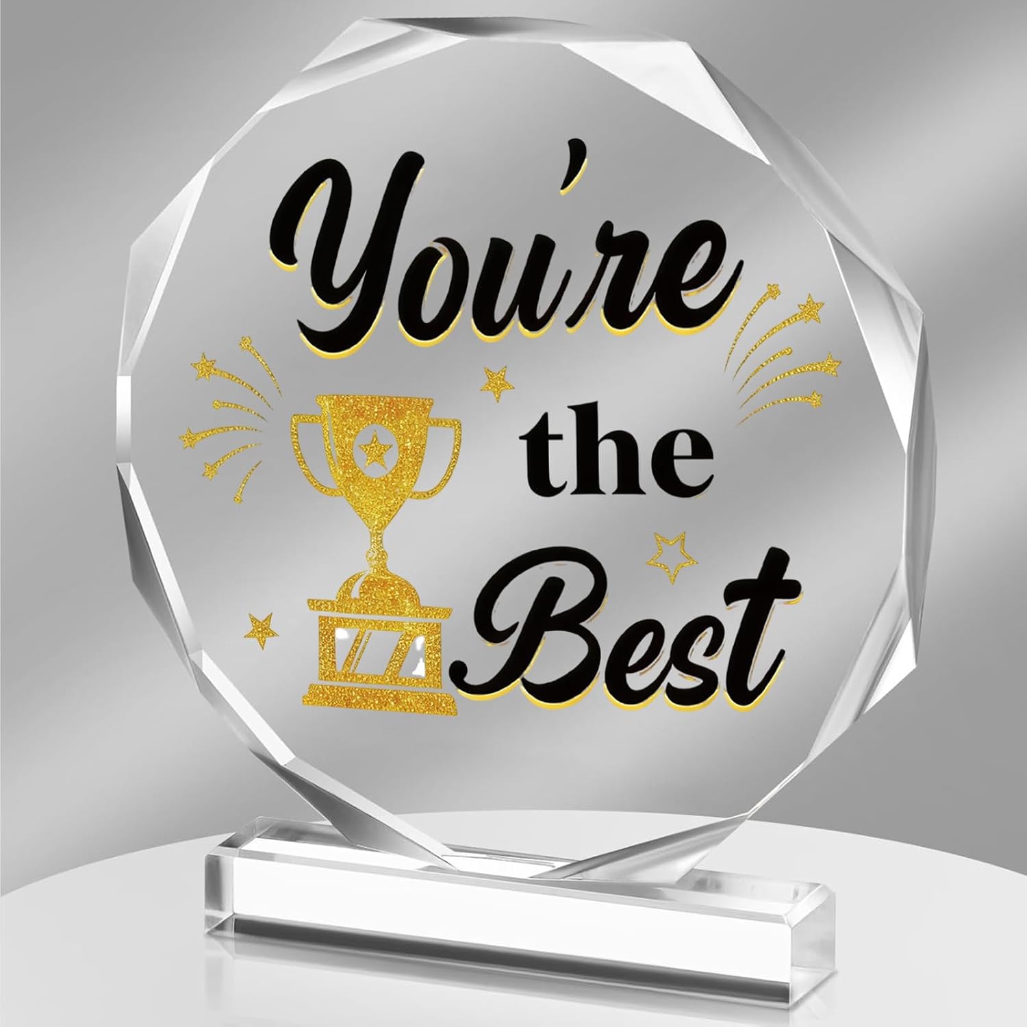 Employee Acrylic Appreciation Award Trophy, Thank You Award Trophy -4.72 x 5.27 Inches – Perfect for Adults, Kids,Students, Classroom Favors, School Office Decorations,Team Recognition Awards