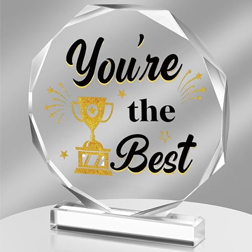 Employee Acrylic Appreciation Award Trophy, Thank You Award Trophy -4.72 x 5.27 Inches – Perfect for Adults, Kids,Students, Classroom Favors, School Office Decorations,Team Recognition Awards