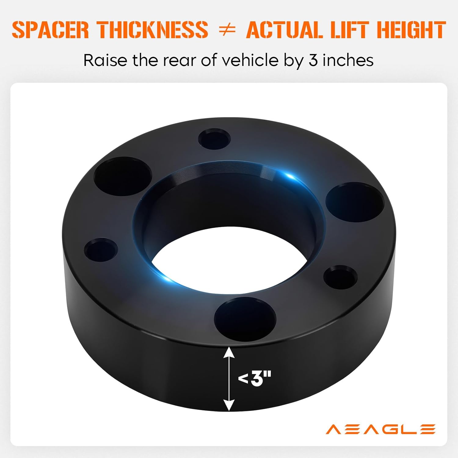 AEagle 3” Front Leveling lift kit for 2004-2023 Ford F150, Expedition Lincoln Mark LT, Raise 76.2mm Forged Aluminum Strut Spacers