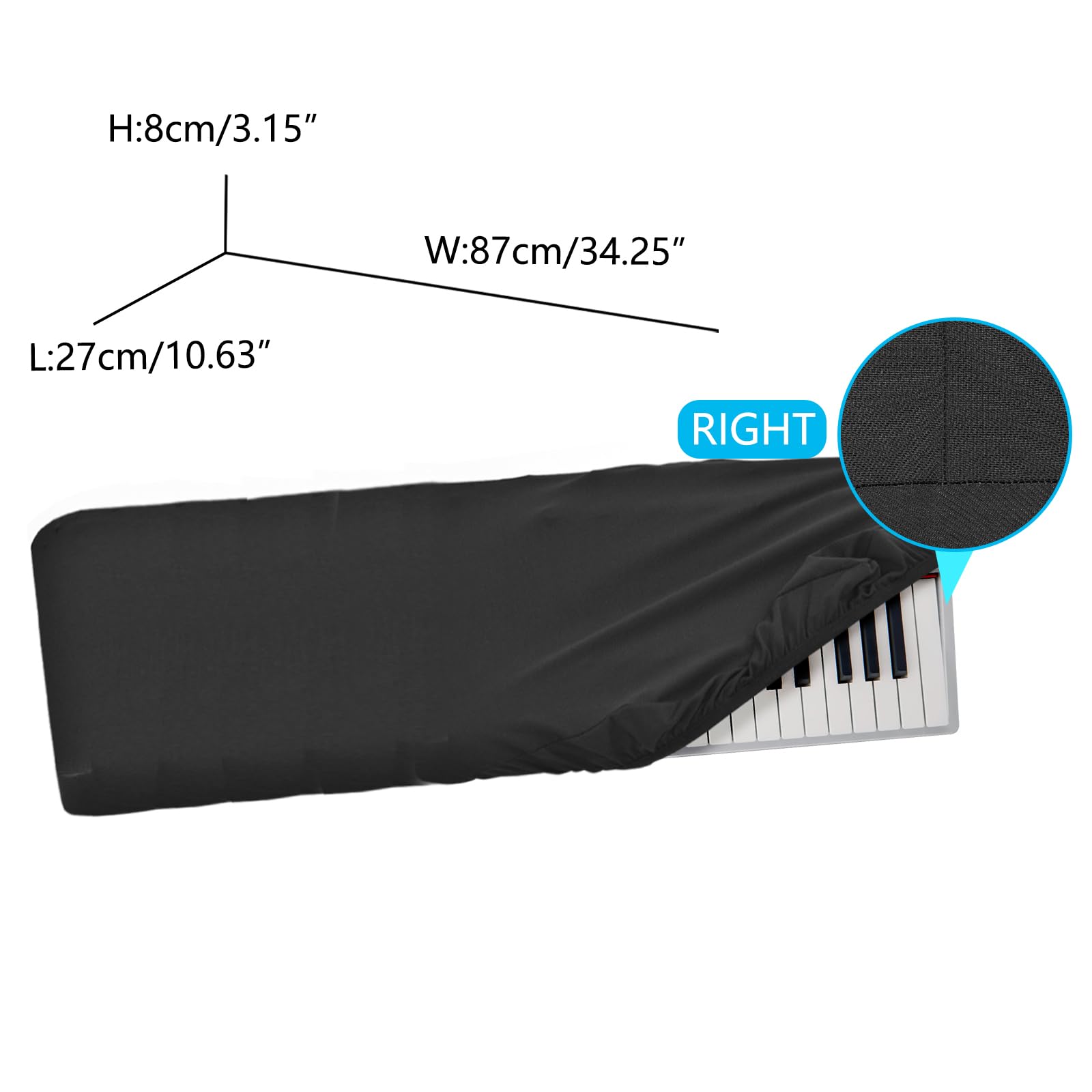 Musiin 61 keys piano keyboard dust cover - Image 2