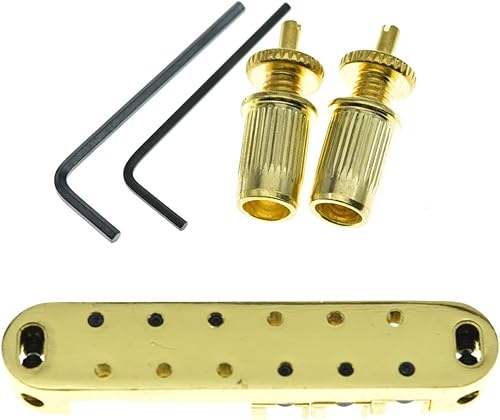 Miniatura 10 de KAISH LP Tune-o-matic - Juego de barra de freno para Les Paul Cromo