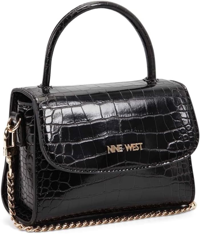 NINE WEST Women's Ninewest Satchel, Black, L 17 W 8 H 13, NGC550978, DAYLE crossbody