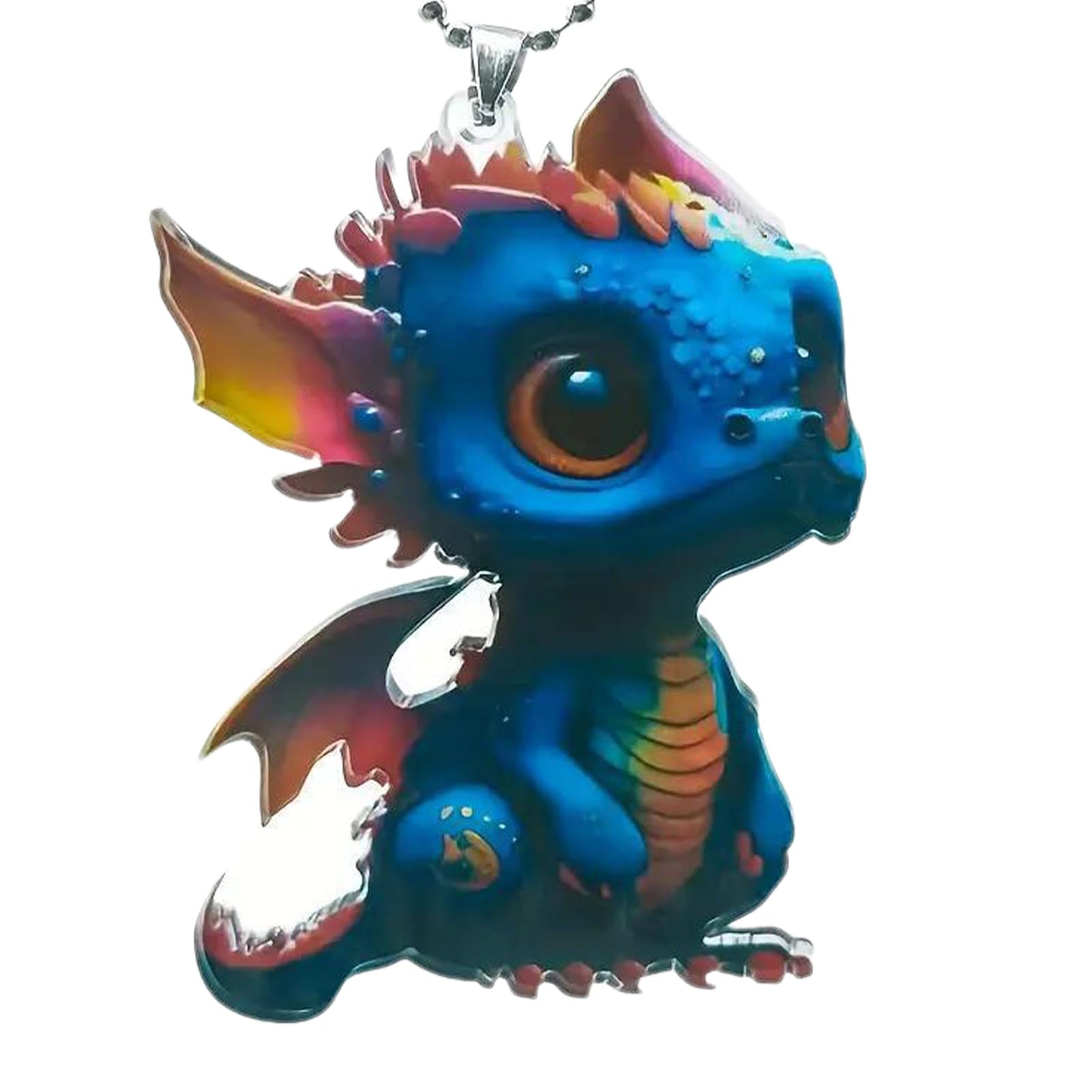 Erice A Dragon Car Ccessories, 2D Crylic Car Decor Charm, Dragon Gifts, Dragon Keychain, Utomotive Interior Decoration, Cute Dragon Pendant For Car Rear View Mirror (A)