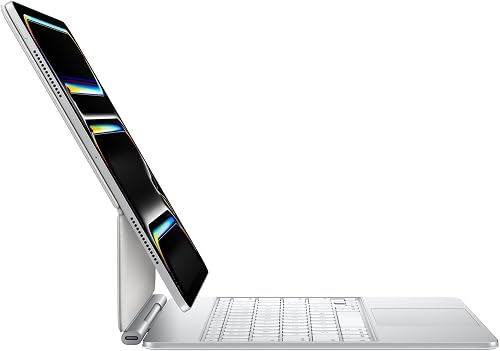 Apple iPad Magic Keyboard Case for iPad Pro 13-inch (M4), Great Typing Experience, Built-in Trackpad, Function Row, French - White - 2