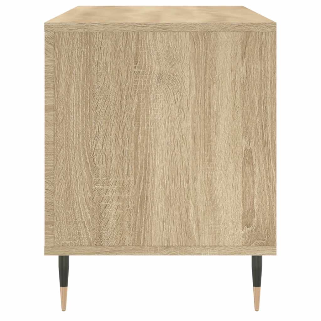 vidaXL Armadio a dischi, supporto giradiscos, credenza da soggiorno moderna in legno di ingegneria Rovere Sonoma