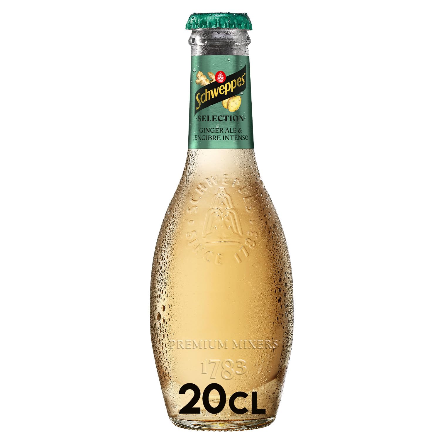 Schweppes Selection Ginger Ale, Bebida Jengibre Refrescante - Vidrio, Pack 6 cestas 4 x 20 cl (total: 24 botellas)