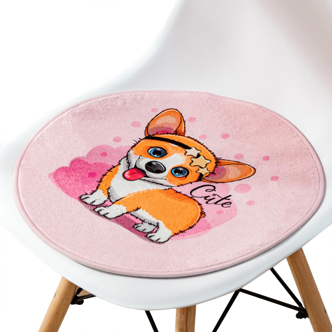 Seat Cushion, Round Creative Cartoon Pattern|All-Season Soft Cozy Chair Pad|Bohemia Stylish With Non-Slip Bottom(M,43x43cm)