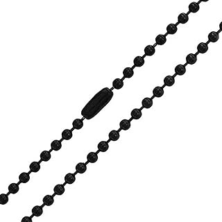 سلسلة خرز ستانلس ستيل للجنسين من بلينج جوليري، 45.7 سم - اسود