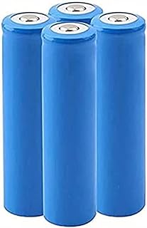 4 Pcs Battery 3.7 Ion Battery 5000mah Large Capacity ICR Battery Button Top Batteries for LED Flashlight Torch, Head Lamp,Doorbells