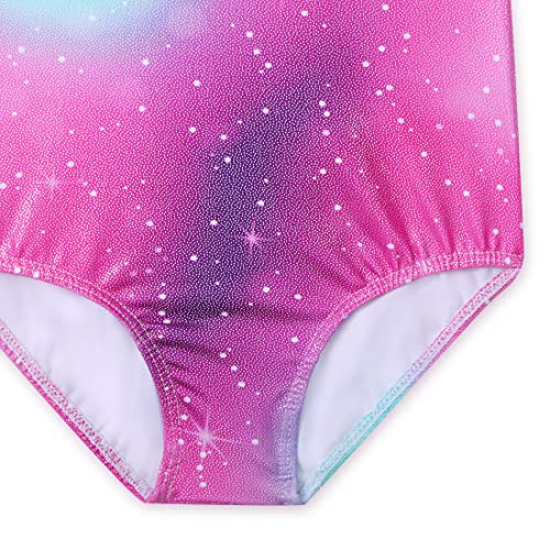HOZIY Gymnastics Leotards for Girls Toddlers Kids Sleeveless Tumbling Outfits for Dance Print