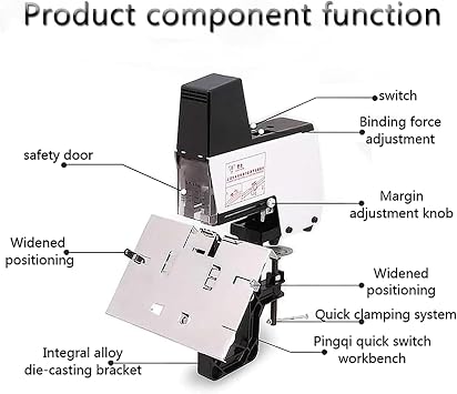 Riding Stapler, Heavy Duty Flat Saddle Stitcher for Binding, Manual Dual Nail Stapler with Foot Pedal, Adjustable Pressure, 2-30 Sheets Capacity, for 66/6 66/8 Staples