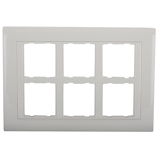 ANCHOR Polycarbonate Rider 12 Module Plate Regency 48212, White, Standard