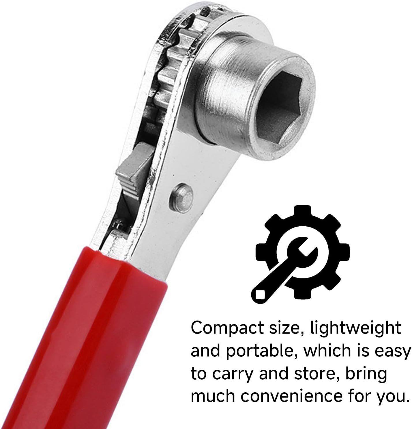 10mm Ratchet Wrench 2 in 1 10mm Battery Terminal Ratchet Wrench for 3/8in Top Post O.E. Terminal and 5/16in Side Bolt Post, Battery Wrench for Top Side Post, RV Sport Car Wrench