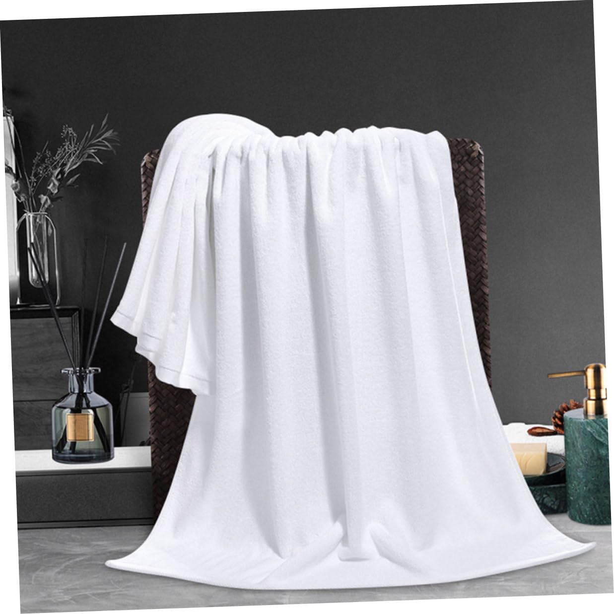 Uonlytech Soft Cotton Bath Towel Quick Drying Absorbent Towels for Bathroom Home Gym Travel Minimalist Solid Color Washcloth