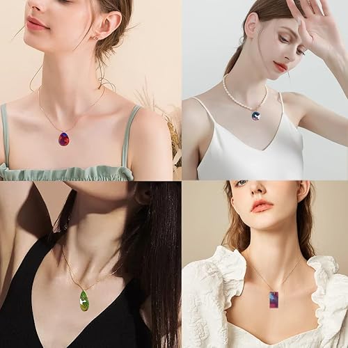 Miniatura 3 de FineInno 4 moldes para colgantes de resina isla, moldes de silicona oceánica para resina epoxi, moldes de resina de joyería para aretes, collares,