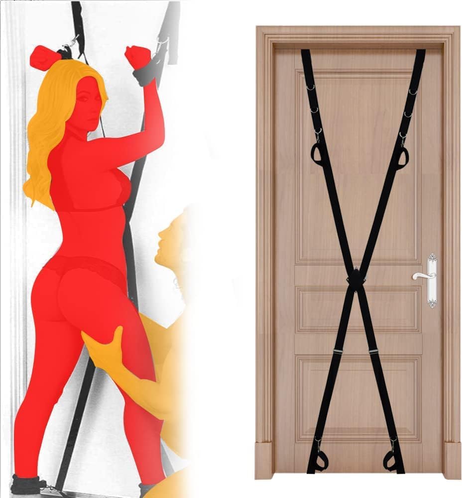 Sex Restraints Kit with Door Bondage Restraint Set Sex Straps BDSM Toys for Couples Spreader Bar for Sex Game Play Sex Furniture for Bedroom Bondage Gear & Accessaries Sweater k21