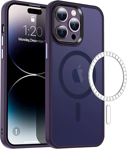 Funda magnética para iPhone 13 Pro Max [compatible con Magsafe] Funda de silicona a prueba de golpes [protección de grado militar de 10 pies] Funda