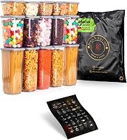 BOAA Fresh 15 darabos tárolóedény készlet szürke szilikon fedéllel és 25 címkével, BPA-mentes konyhai tároló szett 1750ml 1200ml 550ml 1