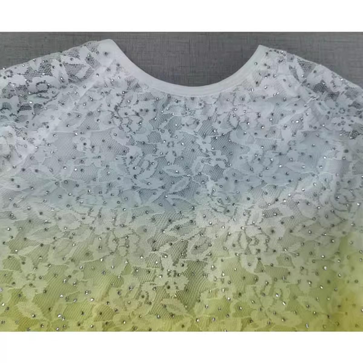 purpleq Eiskunstlauf Kleid Mädchen Kürkleid Strass Langarm Mesh Glitzer Ballettkleid Tanzkleid Gymnastik Bekleidung Rollkunstlaufkleid Leotard Tanzanzug Wettbewerb Tanzkostüm,Blau,3XS