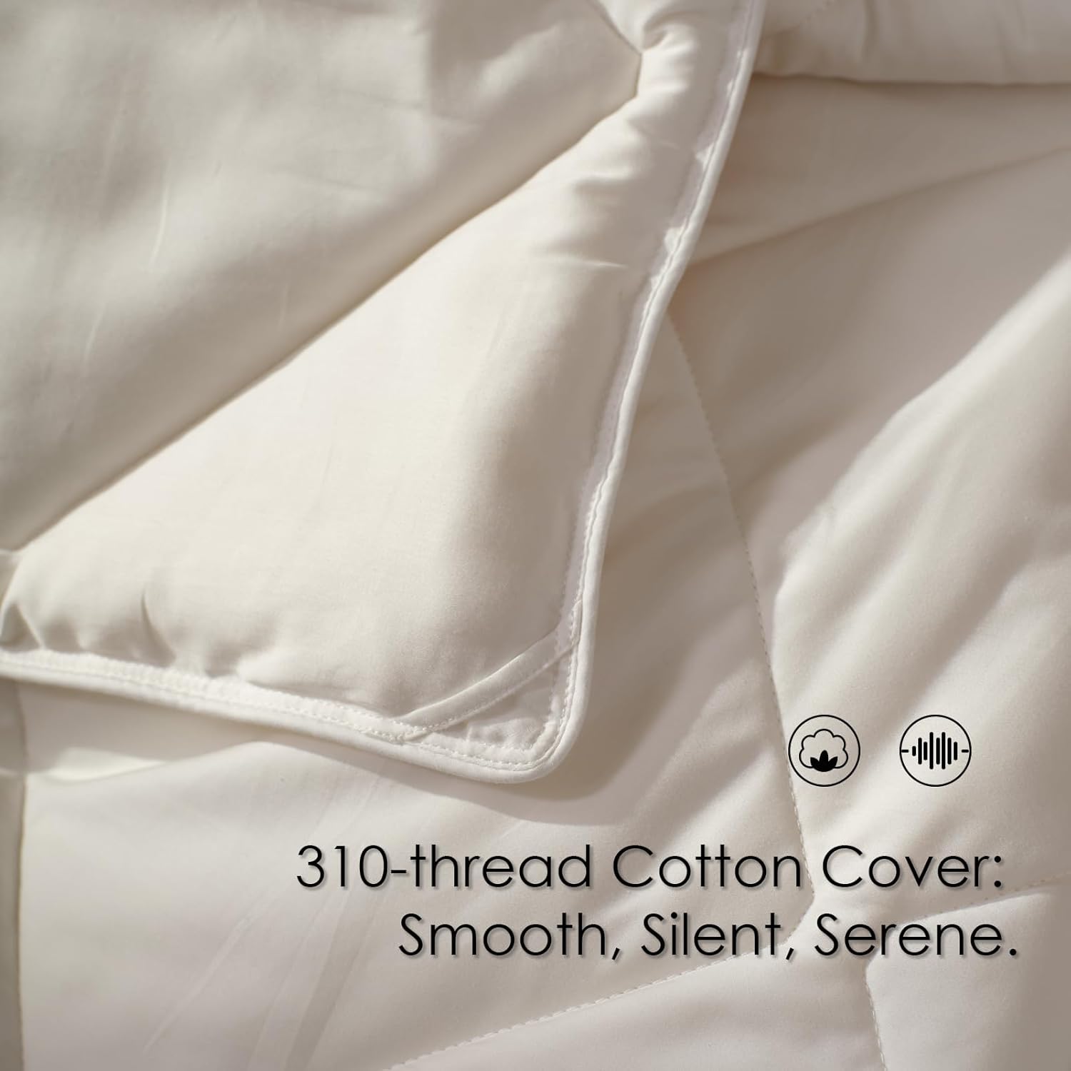 EP Mode Warm Weight Wool Comforter for Winter, Purely Natural Duvet Insert, 100% Australian Wool Filling (400GSM, Size King) - Image 3