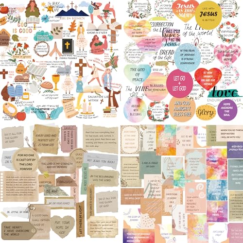 300+ Inspirational Christian Stickers, Waterproof Bible Verse Jesus Stickers for