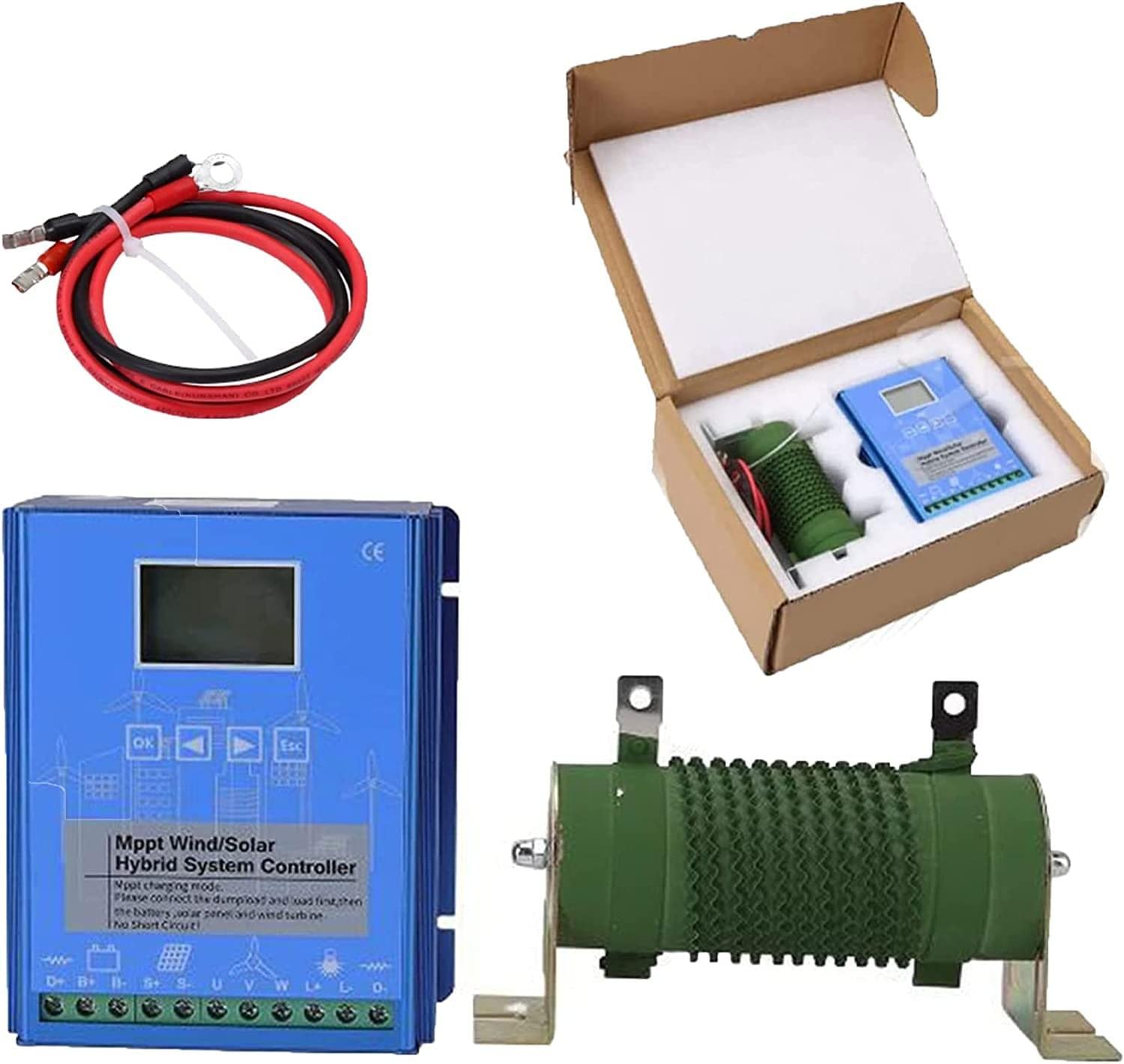 Solarladeregler 3000W-10000W, Wind Solar Hybrid Booster mit LCD-Display, 12V/24V und 48V Kompatibilität für effizientes Energiemanagement