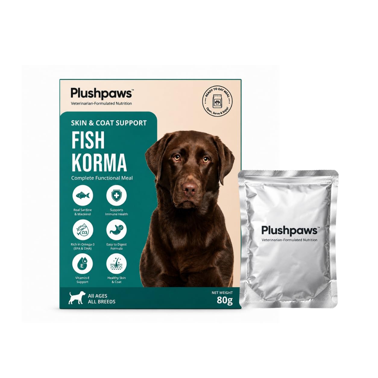 Plushpaws Fish Korma Wet Dog Food (Sardine & Mackerel) at ₹99 (50% Off) – Amazon
