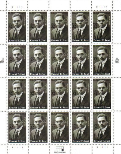 Ernest E. Just (Sheet of 20) 32 Cent US Postage Stamps 1995 Scott #3058