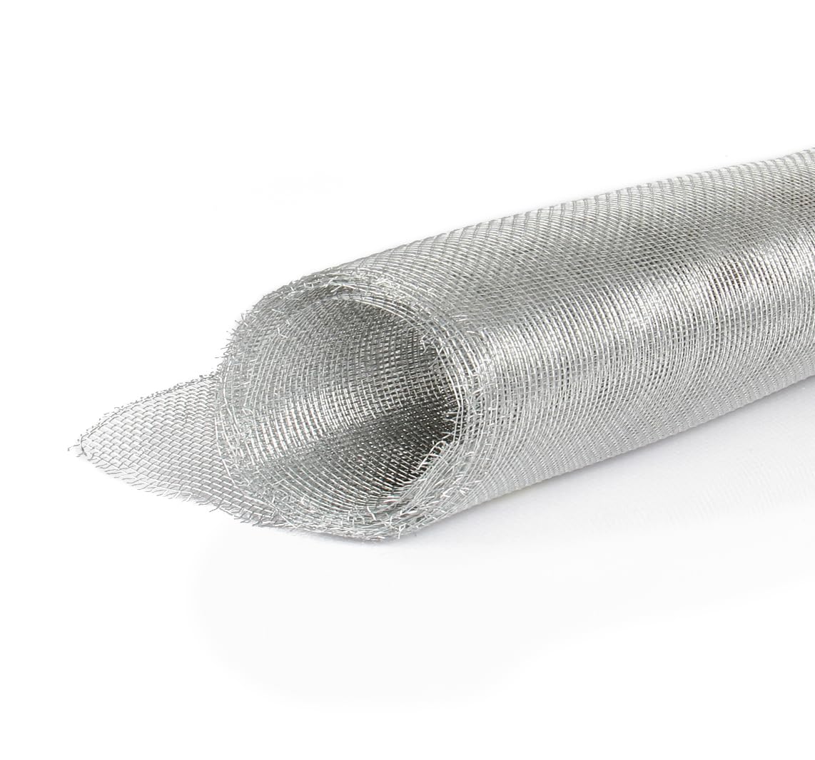 Rouleau Toile Moustiquaire robuste anti-​insectes rigide en aluminium - Protection pour animaux, chat, chien. (1m x 5m)