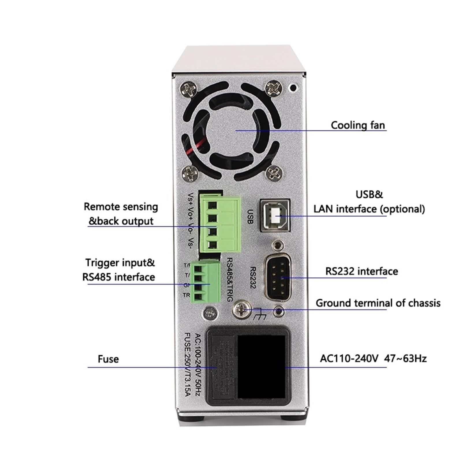 Alimentatore da Banco, Alimentatore CC regolabile LED Digital Lab Bench Power SourceAlimentatore stabilizzato Regolatore di tensione Interruttore(HCP1020)