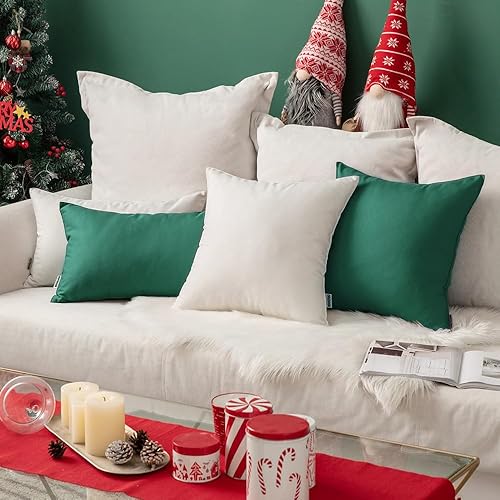 Miniatura 8 de Miulee - Paquete de 2 fundas decorativas para cojines, para usar en exteriores, impermeables, para jardín, patio, tienda de campaña, sofá, 18 x