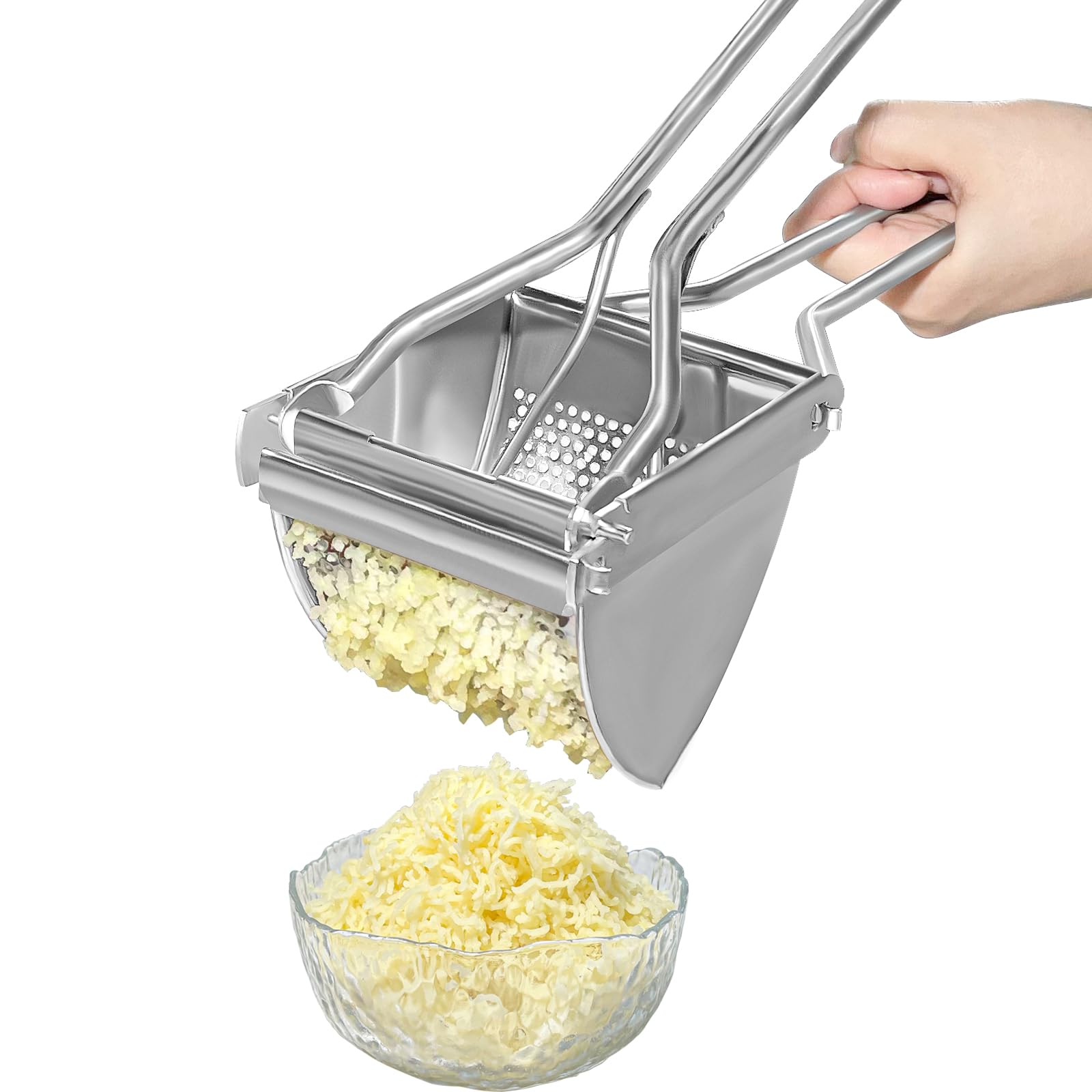 SPEENSUN Potato Ricer Masher,Potato mashers with Comfortable Handle,Stainless Steel Dishwasher Safe mash Potato Ricer for Creamy Fluffy Mashed Potatoes, Baby Food,Fruit juices,Mashed Vegetables
