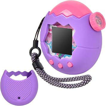 ANKHOH Silicone Case for Tamagotchi Paradise with Lanyard, Purple