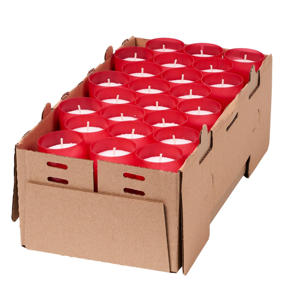 Bougie Lumignon Chauffe Plat-Lot 90 votives rouges 6h-Godet 100% naturel-Bougie votive Ciergerie Desfossés-Cire minérale