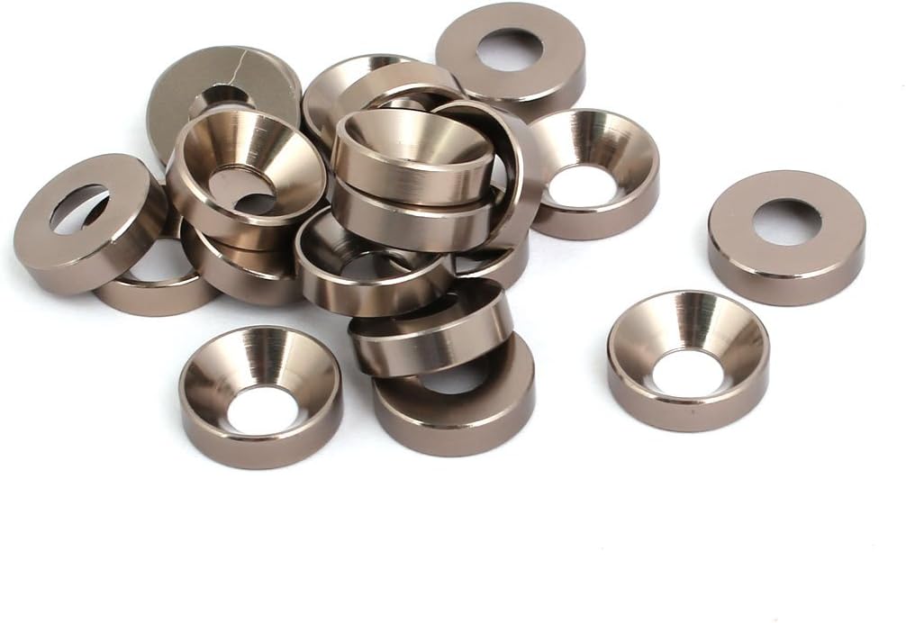 M5 Aluminium Quality Parts Alloy Cup Head Engine Bay fende-r Bumper Washer Gray 20pcs Model:81as70qo362