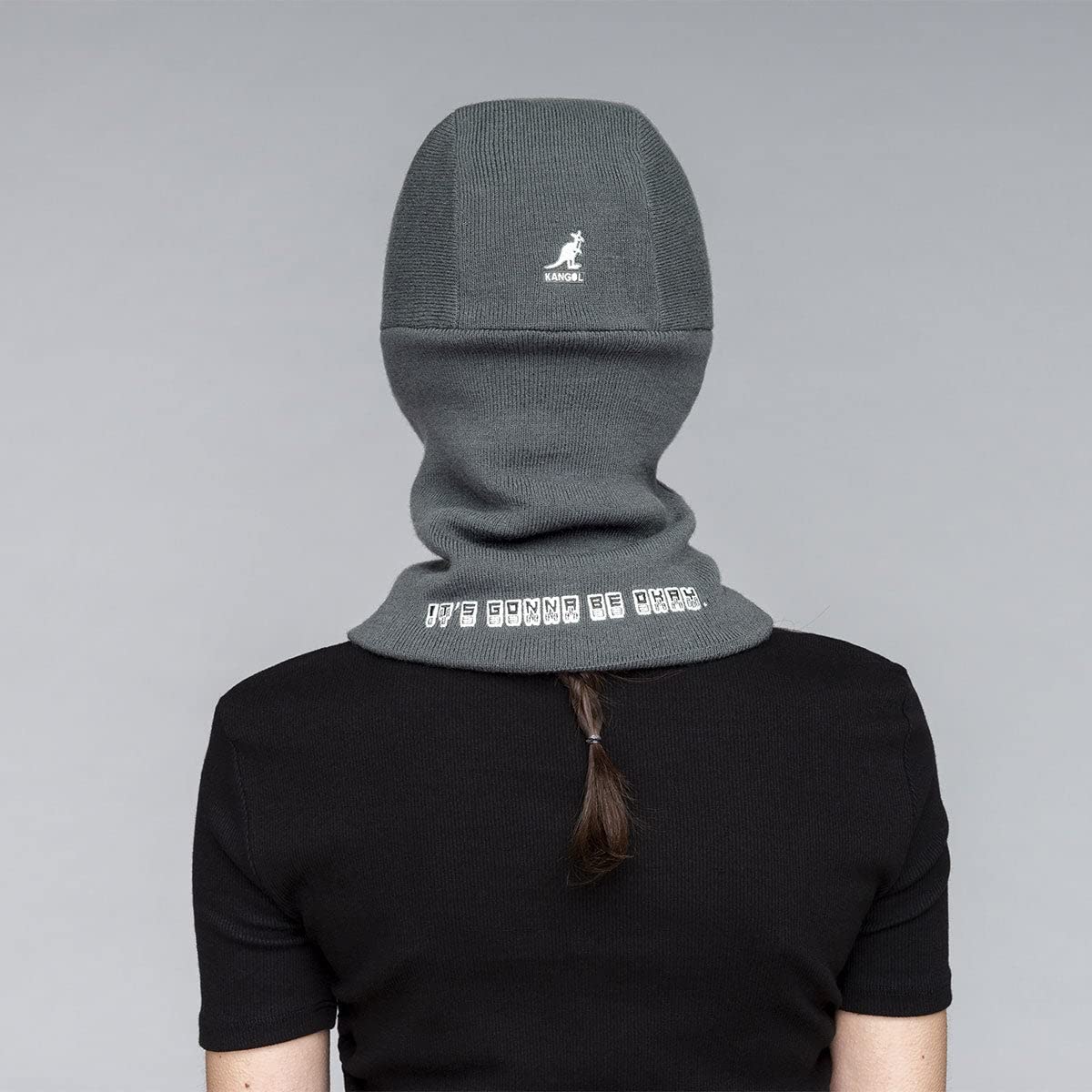 Kangol Cagoule Okay Folding Femme/Homme - Echarpe avec Capuchon Bonnet en Tricot Hiver Automne-Hiver